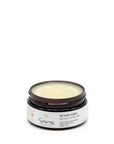 Sans Skincare All Over Balm – smooth, creamy plant-based formula shown inside jar for lips, face, hands, and feet