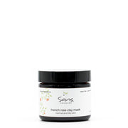 Sans Skincare French Rose Clay Mask – water-free, preservative-free clay mask for normal and dry skin in amber glass jar