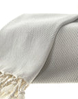 Sans Skincare sandstone peshtemal towel – organic cotton hand towel handmade in Turkey for spa rituals and natural self-care