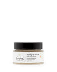 Sans Skincare honey lip scrub with real honey – natural exfoliating scrub in glass jar for soft, smooth, hydrated lips