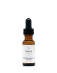 Sans Skincare Nourish Face Serum with CoQ10 in amber dropper bottle, natural nighttime serum that hydrates skin and reduces fine lines.