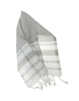 Organic Turkish Peshtemal Hand Towel Grey Stripes