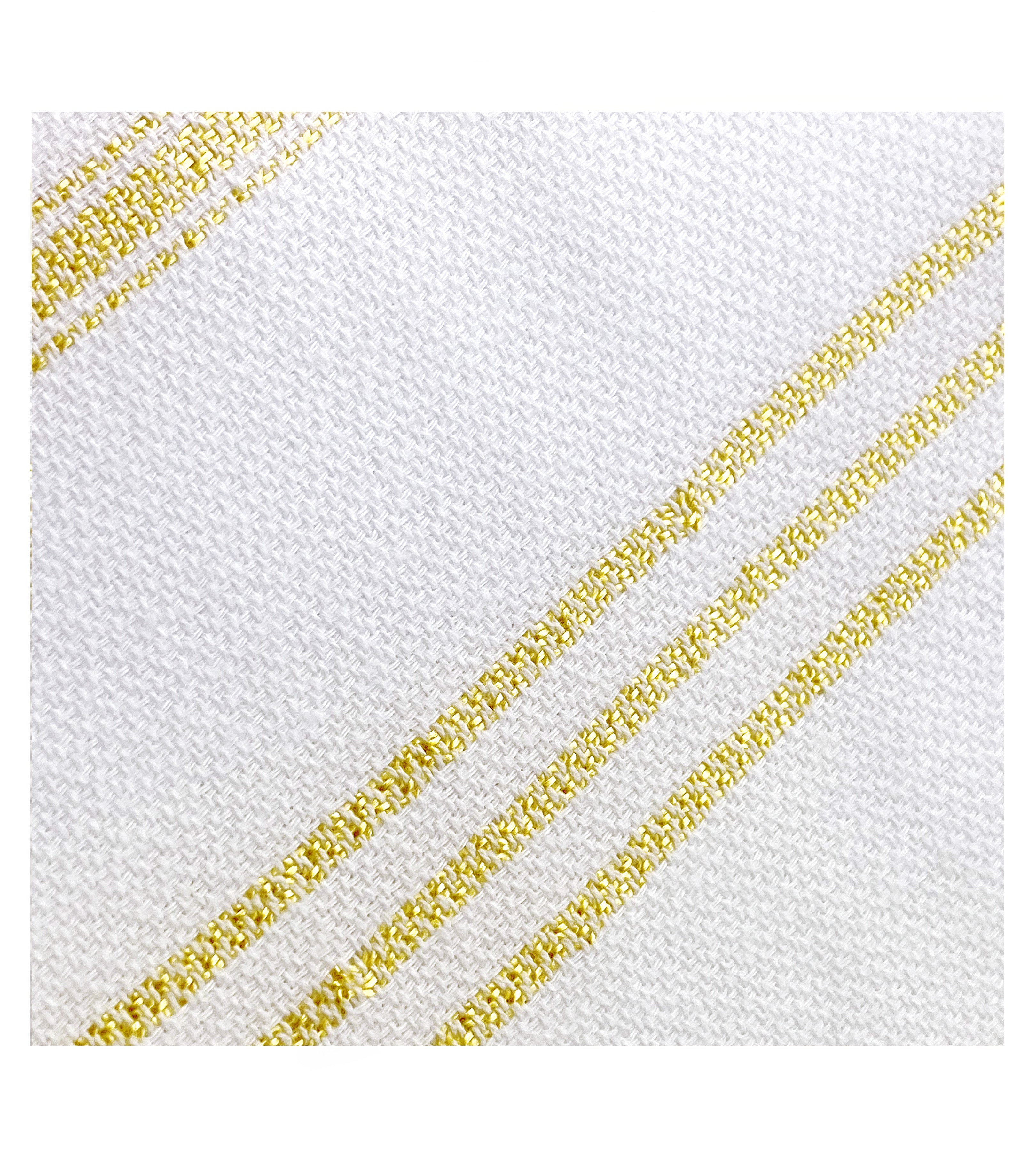 Organic cotton peshtemal hand towel with golden stripes – artisan-made Turkish towel for spa, bathroom, and self-care rituals