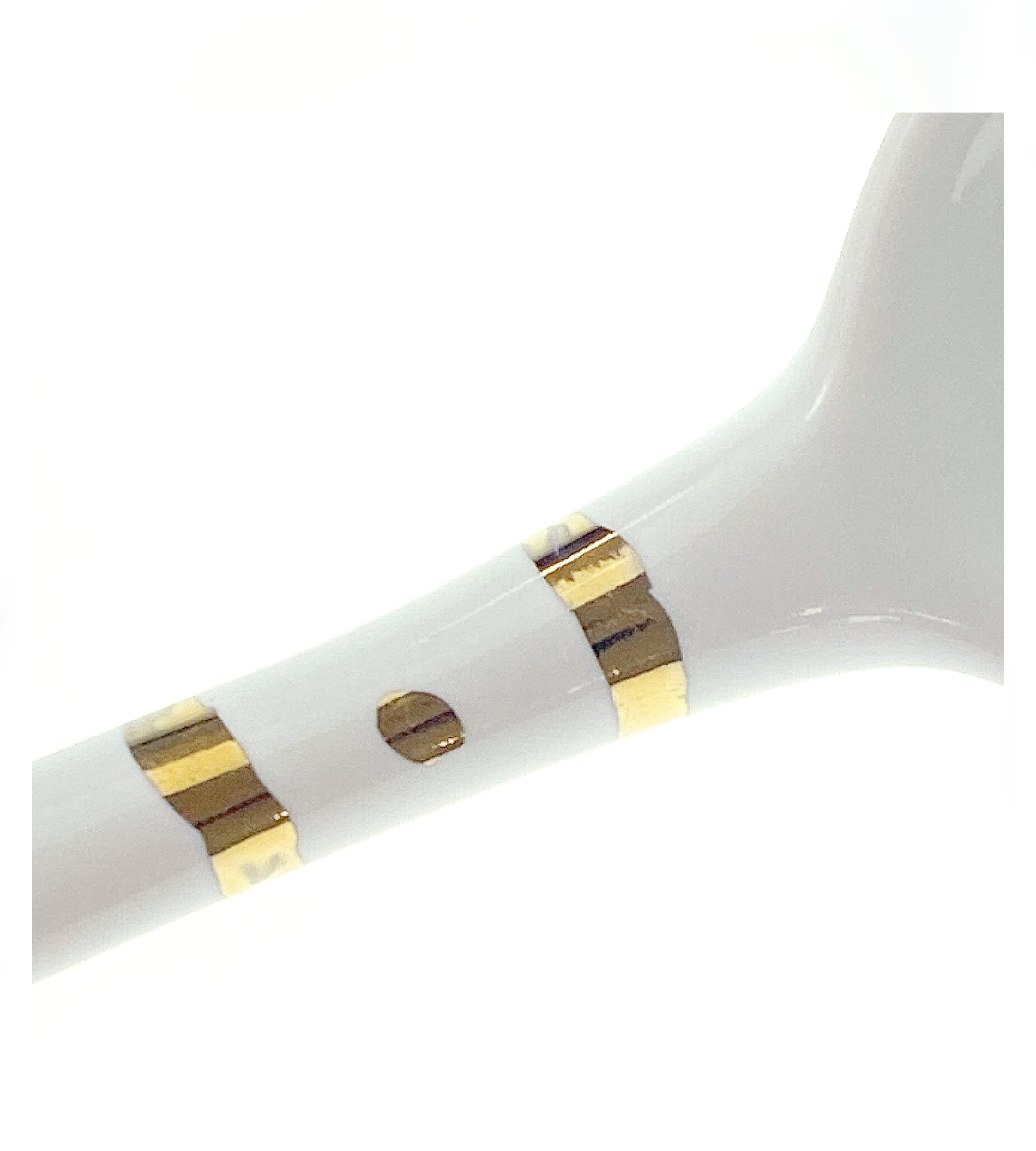 Ceramic bowl and spoon set with gold accents – elegant handmade accessory for skincare mask preparation