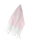 Organic Cotton Turkish Peshtemal Hand Towel Pink Pin Stripes