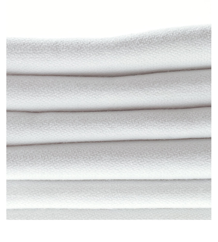 Organic Cotton Turkish Peshtemal Hand Towel Bright White