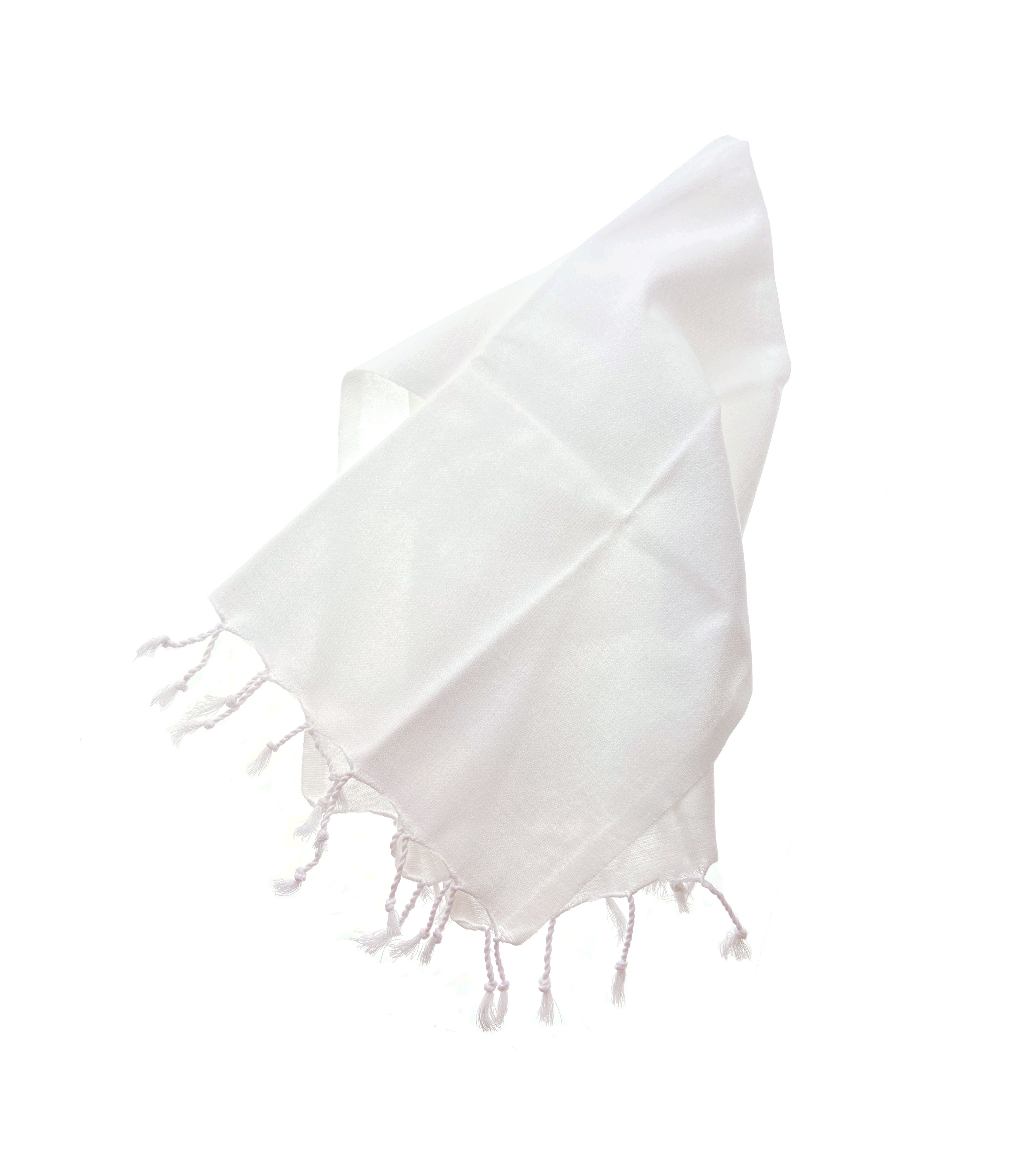 Organic cotton Turkish peshtemal hand towel – bright white, lightweight, eco-friendly towel for skincare and spa rituals